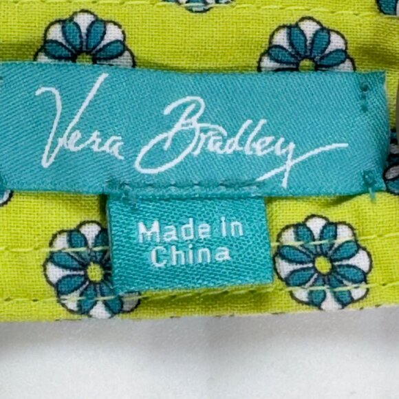 VERA BRADLEY Reversible Fabric Belt Wooden Buckle Blue & Green Floral Patterns - Picture 6 of 11